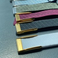 Bracelet de montre de remplacement de luxe pour Whoop 5.0 MG, en tissu tressé, en nylon, avec cadre en acier inoxydable or mat/or rose, pour montre 5.0