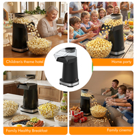 PC-1019 1040W 15.3x20.8x28.9cm Pembuat Popcorn Udara Panas dengan Ruang Transparan