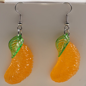 Boucles d'oreilles en résine <span class=keywords><strong>orange</strong></span> vif en forme de fruit pour femmes, tranches d'<span class=keywords><strong>orange</strong></span> <span class=keywords><strong>mandarine</strong></span>, clémentine, agrumes, boucles d'oreilles d'été, bijoux en forme de fruit - Product Image 5