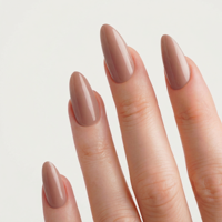 Faux ongles en gel souple réutilisables à presser, couleur amande moyenne, pour marque privée, effet espresso