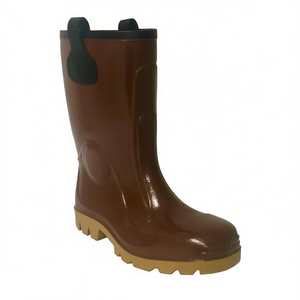 Botas de seguridad Ttake marrones de PVC hasta la rodilla, talla 45, suela de crepé - Product Image 2