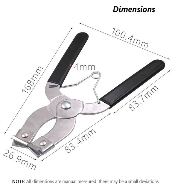 Popular Piston Ring Compressor Pliers Calipers Expander Installer Remove Tool Steel & PVC Quick Holding