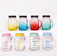 Verre à boire personnalisé en verre dépoli, type canette de bière, gobelet, verre transparent type bocal Mason, tasse avec couvercle et paille en verre, pour cadeaux d'affaires