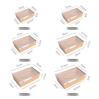 Vente chaude de haute qualité Kraft papier boîte PET couvercle brillant stratification poids différent-pour nouilles pâtes Bento emballage cadeau