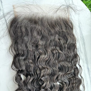 Extensiones de Cabello Humano Virgen Diamond <span class=keywords><strong>Empress</strong></span> con Cierre de Encaje HD, Cabello Natural Rizado, Proveedor Chino, 100% Cabello Humano - Product Image 1