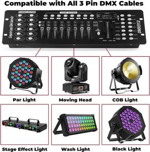 Controlador <span class=keywords><strong>DMX</strong></span> de 192 Canais para Luzes Par, Console de Luzes de Palco, Painel de Controle Mixer para Festas de DJ - Product Image 3