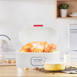 Large-capacity European-style Dust-proof Bread <b>Box</b> Baking Bread <b>Kitchen</b> Snacks Home <b>Storage</b> <b>Box</b> Factory Direct Galvanized Iron - Product Image 1