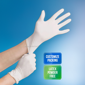 Gants durables en latex de Malaisie Gants jetables en latex Guantes pour l'alimentation et le médical - Product Image 1