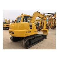 Machine de Construction japonaise d'occasion, pelle sur chenilles Komatsu PC60/mini-pelle d'occasion komatsu pc60