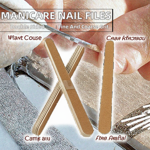 Limes à ongles Emery, lot de 10, classiques, double face, grain fin et grossier, robustes et durables pour manucures et pédicures - Product Image 5