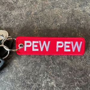 Fashion Promotional Brand Name Logo Embroidery Jet Tag Keychain <b>Key</b> Ring Custom Accessories - Product Image 6