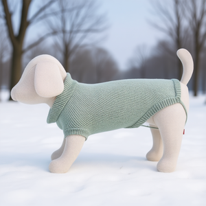 Suéter para Perro Color Verde Salvia XS 27 Cm Ropa de Invierno Tejida para Perros Pequeños - Product Image 3