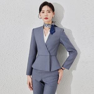 Women's Professional Suit Set Long Sleeve Polyester Formal Wear Anti-Wrinkle Office Workwear - Product Image 3