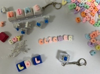 Accessoires de lettres miniatures 1,3 cm pour DIY Clicker Basic Name, jouet Clicker DIY, jouet anti-stress, accessoires de kit DIY