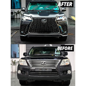 Kit de conversion de carrosserie pour Lexus LX570 2008-2015, mise à niveau vers le style LX600 avec capot, ailes, phares et feux arrière - Product Image 2