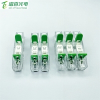 Connecteur à levier de raccordement rapide Oj-28series 1 entrée 1 sortie, bloc terminal traversant 20A/32A 600V/450V pour applications d'éclairage