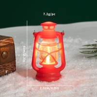 Accessoires pour maison de poupée, lanterne lumineuse LED miniature en métal, jouet éducatif DIY rétro, cadeau de Noël
