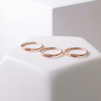 Neuer Edelstahl-Partnerring im Schlichten DIY-Minimalistischen Stil, Valentinstag-Geschenk, Gravur möglich, Muttertag-Geschenk