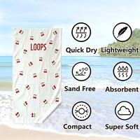 Turkish Microfiber Beach Towels Adults Children-Eco-Friendly Woven Quick-Dry Sand-Free Floral Pattern Modern Rectangle Summer