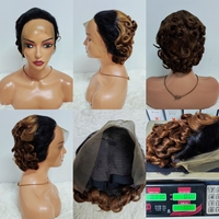 Promotion 13,8$ Letsfly Pixie Loose Wave 13x4 Lace Wigs Short Pixie Cut Wigs Natural Human Hair Cheap Wigs Wholesales