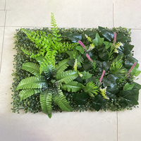 Panneau mural en plastique avec gazon vert artificiel ignifuge pour décoration intérieure ou extérieure, plante de jardin pour l'intérieur et les murs