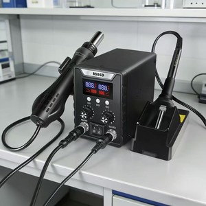 Fer à <span class=keywords><strong>souder</strong></span> numérique intelligent à double écran 2-en-1 8586D avec pistolet à air chaud pour la maintenance et la soudure de téléphones mobiles - Product Image 6