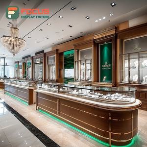 Vitrine de centre commercial sur mesure pour bijoux, surface polie, présentoir commercial pour magasin - Product Image 1