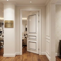 Componente de Puerta Interior para Armario de Madera Maciza con Acabado Liso de Grano de Madera Clara y Cerradura Electrónica para Dormitorio u Hotel