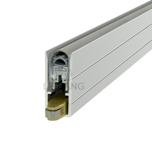 Sellos acústicos automáticos de <span class=keywords><strong>aluminio</strong></span> para puertas pivotantes con rodillos, perfiles inferiores y superiores, y burletes antiruido HL050 - Product Image 2