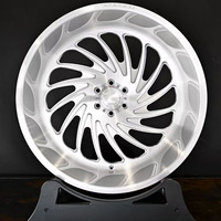 Jantes en aluminium forgé KYKY, nouvelles, à profil profond, 20, 22, 24 pouces, chromées argentées brossées, garantie 5 ans pour voiture de spectacle