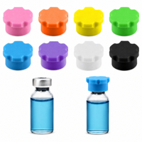 Capuchon en silicone pour flacon d'insuline, multicolore, flexible, réutilisable, facile à poser, avec joint sécurisé, logo personnalisé pour flacon en verre
