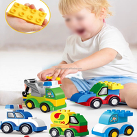 Enfants jouets éducatifs enfants activités cadeaux maternelle dessin animé brique construction voiture bloc de construction modèle jouet ingénierie voiture