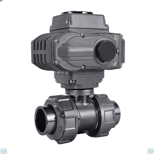 Vanne motorisée COVNA DN25 1 pouce 2 voies en plastique UPVC Vanne à bille électrique à commande motorisée AC220V - Product Image 3