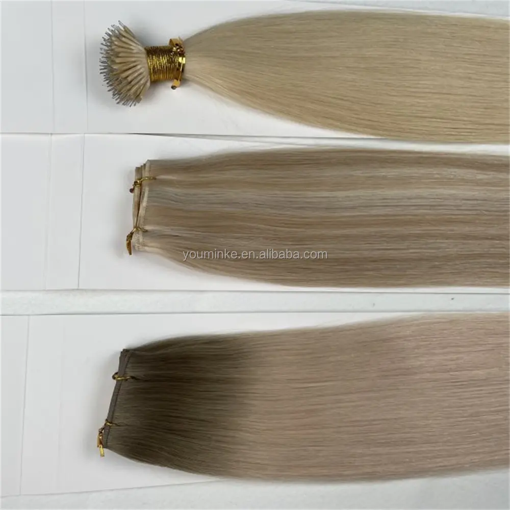 100% vergine Remy Full Length Hair Human Stick Tip cheratina Pre bond I Tip extension per capelli all'ingrosso