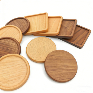 Wooden <b>Coaster</b> for Coffee Cup Round Square <b>Cork</b> Bamboo Tea Accessories Engraving <b>Coaster</b> Tableware - Product Image 5