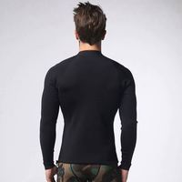 Veste de combinaison de plongée en néoprène noir sans fermeture éclair, 1,5 mm, avec motif logo personnalisé, fine, chaude, pour le surf, la natation et la plongée, imperméable