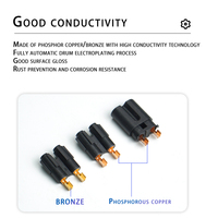 Prise d'alimentation IEC C7 en forme de 8, 2,5 A 250 V, borne en laiton, support interne pour câble d'alimentation en forme de 8 pour câble CA
