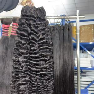 Extensions di <span class=keywords><strong>Capelli</strong></span> Umani Grezzi 100% Non Trattati, da Singolo Donatore, Doppia Trama, Ondulati <span class=keywords><strong>Naturali</strong></span>, Fasci Ricci Vietnamiti Birmani - Product Image 2