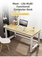 Bureau de travail moderne, bureau d'ordinateur simple pour appartement locatif, bureau d'étudiant, bureau d'étude, table longue murale