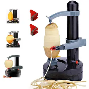 Elétrica Espiral Apple Peeler Multi-funcional Peeling Cortador De Frutas Batata Bateria Operado Máquina Descascador Automático