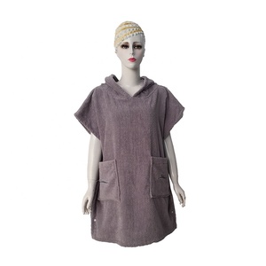 Poncho con capucha de algodón suave, toalla de playa, surf, natación, logotipo personalizado, secado rápido - Product Image 2