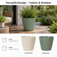 Pot Tanaman Bulat Grosir, Bahan PP Tahan Lama, OEM Warna Kustom, Anti-UV, Wadah Bunga untuk Pembelian Grosir