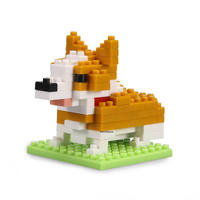 Micro briques 3D en forme de cheval, jouet de construction éducatif DIY, plastique ABS, 100-300 pièces, figurine d'animal, ornement de bureau, blocs