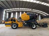 Camion malaxeur à béton autochargeur de 4 m³ à 4 roues motrices, malaxeur à béton mobile hydraulique pour la construction routière et de bâtiments