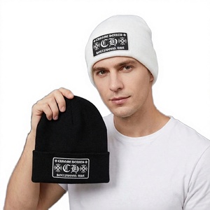 Gorro de Punto Acrílico Verde Oliva, Unisex, Diseño con Puño, Color Sólido, Tejido a Máquina, para Invierno - Product Image 6