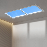 600mm * 300mm plafond lucarne artificielle éclairage nuage LED WIFI App nuage panneau lumières Smart bureau maison 48W bleu lucarne
