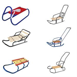 Vente en gros directe d'usine, <span class=keywords><strong>luge</strong></span> d'<span class=keywords><strong>hiver</strong></span> en métal personnalisée avec logo et couleur, avec dossier pour bébé/enfant - Product Image 2