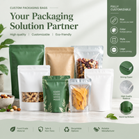 Sachet Doypack Personnalisé Imprimé Qualité Alimentaire avec Fenêtre et Fermeture Éclair pour Emballage de Snacks et Noix