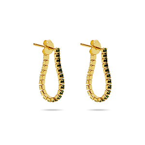 Pendientes Creativos CANNER de Plata de Ley S925 con Cadena de Malla y Forma de Gota - Product Image 1