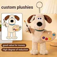 Porte-clés en peluche personnalisé pour chien, porte-clés en peluche mignons et doux, mini jouet en peluche certifié CE pour enfants et cadeaux, OEM disponible